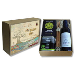 מתנה עם יין שמן תה וקינמון