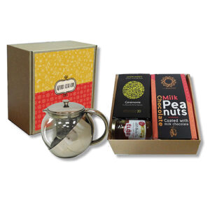 מארז עם תה שוקולד דבש וקנקן