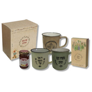 מארז ספלים דבש וחליטה לראש השנה