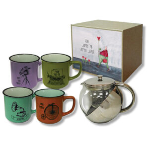 מארז לראש השנה עם ספלים וקנקן