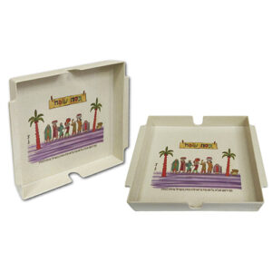 מתנה לפסח - מגש למצה מבמבוק בשילוב מלמין