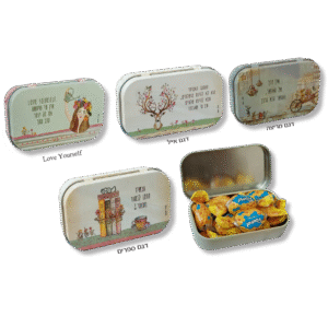 קופסת פח עם סוכריות דבש