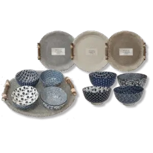 מגש בעבודת יד עם קערות – מתנות לראש השנה