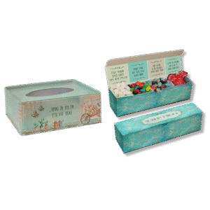 קופסא לטישו וברכות – מתנה ליום האישה