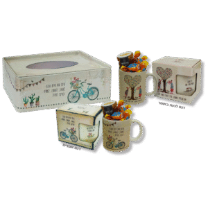 קופסת טישו ספל ודבשית – מתנה מתוקה לעובדים