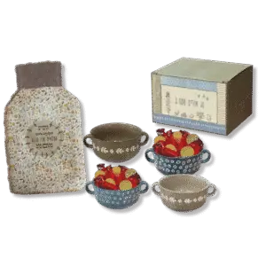 קערת קרמיקה ובקבוק חימום – מתנות לחנוכה