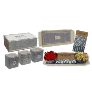 מארז תה עם קעריות ומגבות