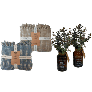 שמיכת כותנה עם אגרטל – מתנה לעובדים