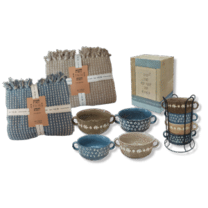 שמיכה וסט קערות – מתנות לחג