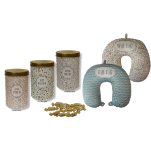 כרית ופחית במילוי מתוק – מתנה ליום האישה