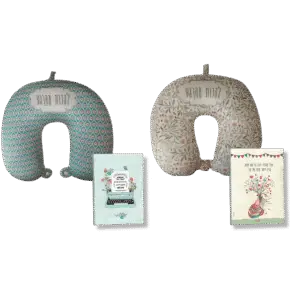 מתנה מקסימה - כרית צוואר עם פנקס