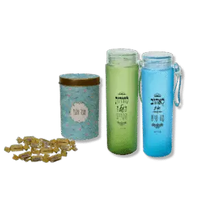 בקבוק מעוצב עם פחית מתנה